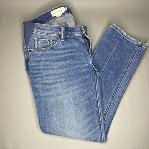 Hatch The Boyfriend Maternity Jeans Indigo Light Wash Blue Size 24